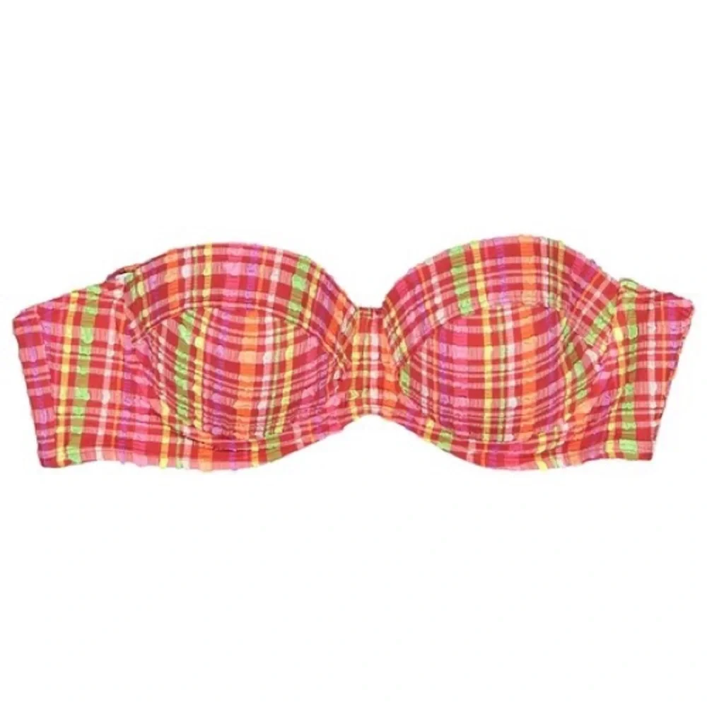 Diane Von Frustenburg plaid bikini top - Picture 6 of 9